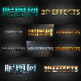 金属特效字ASL样式PSD模板