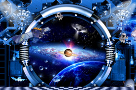 宇宙星空星球银河3D立体画