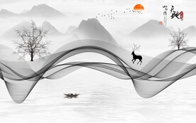 水墨山水画