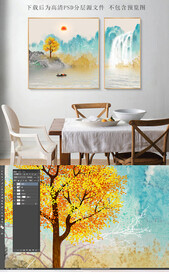 新中式山水装饰画