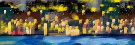 抽象色块油画