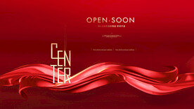 红色背景 红金地产广告