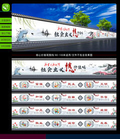 价值观围挡 喷绘