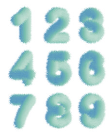 毛绒数字
