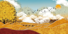 晶瓷画 抽象画 沙漠