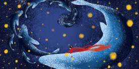 晶瓷画 抽象画 鲸鱼