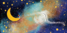 晶瓷画 抽象画 星空夜晚