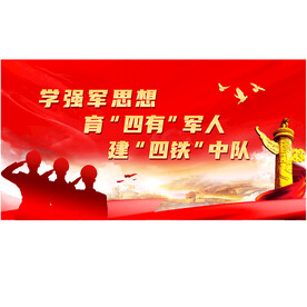 四铁四有 军队背景展板