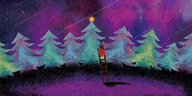 晶瓷画 彩绘森林 女孩