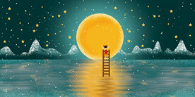 晶瓷画 夜晚星空