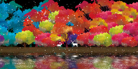 晶瓷画 彩绘森林