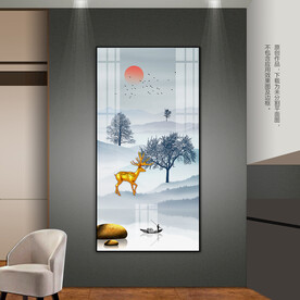 石来运转玄关装饰画客厅床头挂画