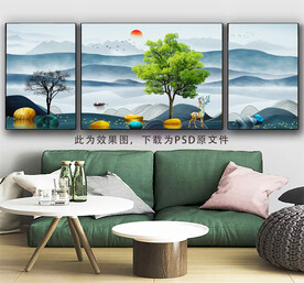 三联画 现代沙发挂画