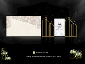 大理石婚礼  花背景 