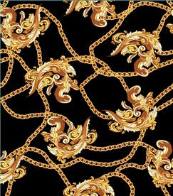 凤尾花 金链子花纹 欧式 金色