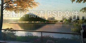 黄昏水景