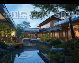 滨水餐厅绿化