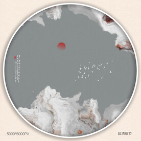 水墨山水装饰画