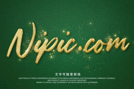 金色英文字体