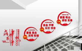 社会主义核心价值观楼道文化墙