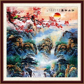 油画山水
