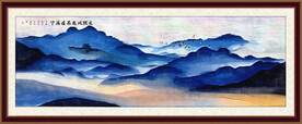 新中式国画山水背景墙