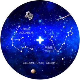 圆形星空背景