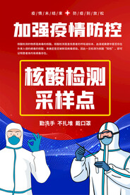 核酸检测采样点疫情防控海报