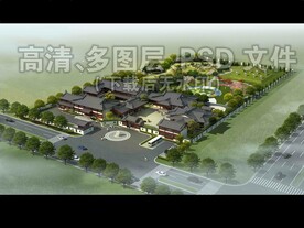 古建鸟瞰航拍