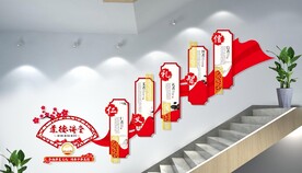 道德讲堂楼梯文化墙