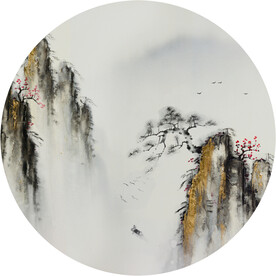 装饰画 抽象画 水墨山川