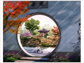 古建月洞门
