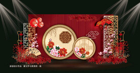 红色中式婚礼效果图