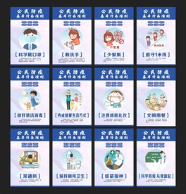 公民防疫基本行为准则展板