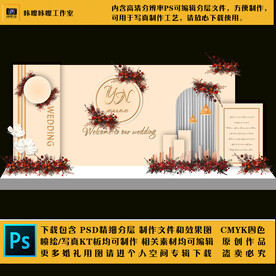婚礼现场KT板布置
