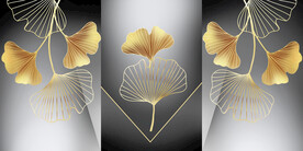 晶瓷画 抽象画 杏叶