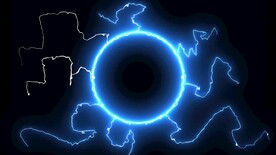 梦幻蓝色能量闪电视频元素