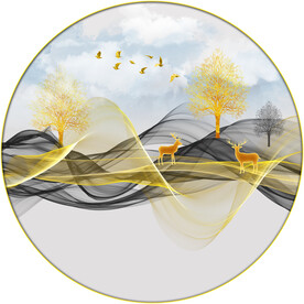 晶瓷画 抽象线条