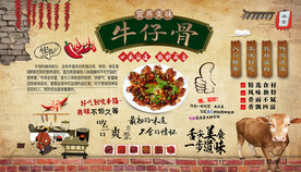 牛仔骨背景墙