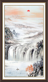 竖版山水画