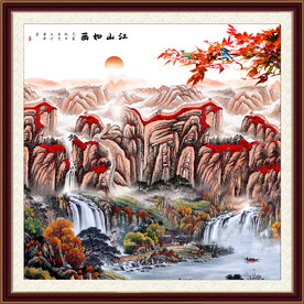 靠山风水画