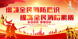 社区街道消防安全展板