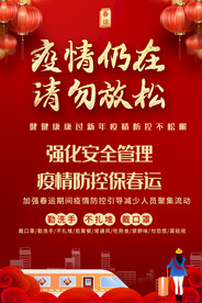 春节春运疫情防控宣传海报