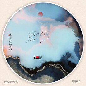 中国风玄关意境装饰画