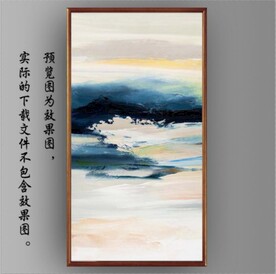 抽象风景玄关装饰画