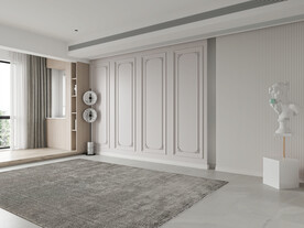 欧式客厅沙发场景3D空景效果图