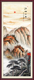 竖幅山水画