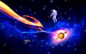 科幻星空背景墙