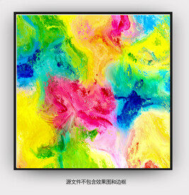 玄关抽象油画 