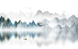 水墨山水画